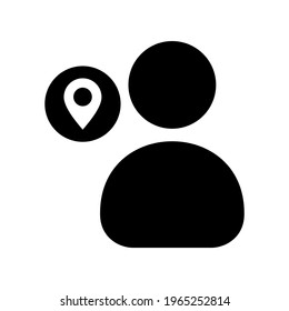 user location icon or logo isolated sign symbol vector illustration - high quality black style vector icons
