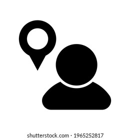 user location icon or logo isolated sign symbol vector illustration - high quality black style vector icons
