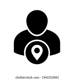 user location icon or logo isolated sign symbol vector illustration - high quality black style vector icons
