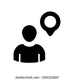 user location icon or logo isolated sign symbol vector illustration - high quality black style vector icons
