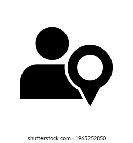user location icon or logo isolated sign symbol vector illustration - high quality black style vector icons
