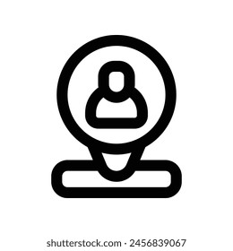 user location icon. vector line icon for your website, mobile, presentation, and logo design.
