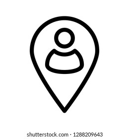user location line icon