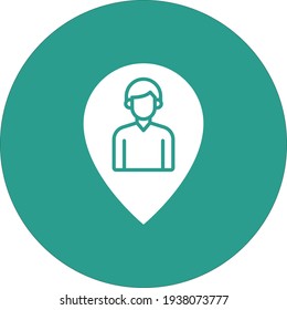 User Location pin icon vector image. Can also be used for Maps and Location. Suitable for use on web apps, mobile apps and print media.