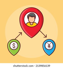 user location Vector illustration on a transparent background.Premium quality symmbols. vector line flat  icon for concept and graphic design.