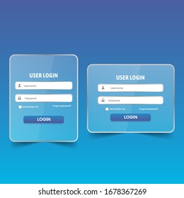 User log in form for website or social media