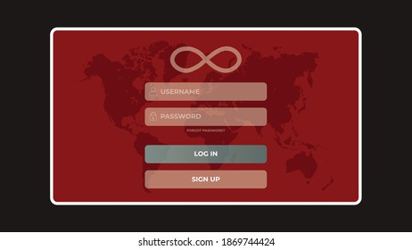 Anmeldeformular für die Website oder soziale Medien