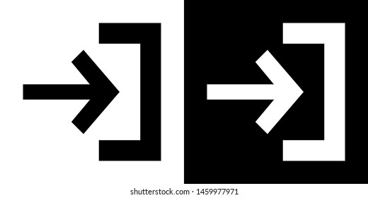 User Log In. Glyph Icon in White and Black Version.