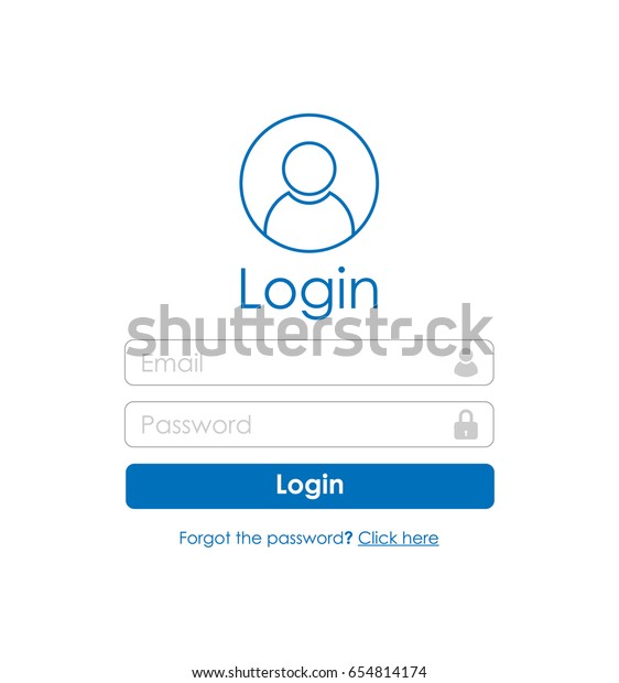 User Login Stock Vector Royalty Free 654814174