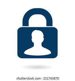 User login or authenticate icon. Flat design style. Vector EPS10.