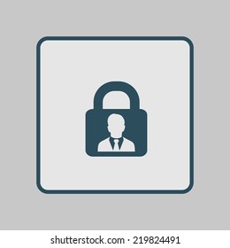 User login or authenticate icon. Flat design style. Vector EPS10.