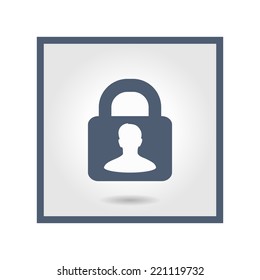 User login or authenticate icon. Flat design style. Vector EPS10.