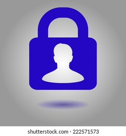 User login or authenticate icon. Flat design style. Vector EPS10.