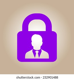 User login or authenticate icon. Flat design style. Vector EPS10.
