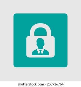 User login or authenticate icon. Flat design style. Vector EPS10.