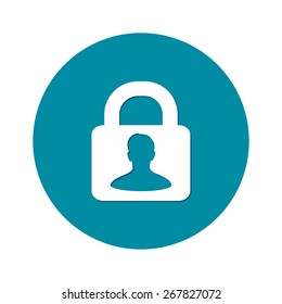 User login or authenticate icon. Flat design style. Vector EPS10.