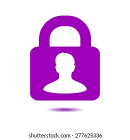 User login or authenticate icon. Flat design style. Vector EPS10.