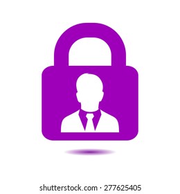 User login or authenticate icon. Flat design style. Vector EPS10.