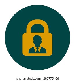 User login or authenticate icon. Flat design style. Vector EPS10.
