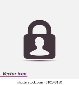 User login or authenticate icon. Flat design style. Vector EPS10.