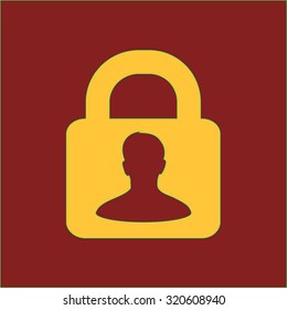 User login or authenticate icon. Flat design style. Vector EPS10.