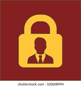 User login or authenticate icon. Flat design style. Vector EPS10.