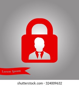 User login or authenticate icon. Flat design style. Vector EPS10.