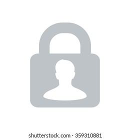 User login or authenticate icon. Flat design style. Vector EPS10.