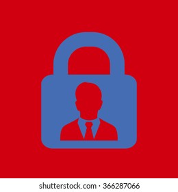 User login or authenticate icon. Flat design style. Vector EPS10.