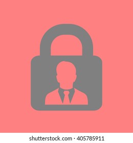 User login or authenticate icon. Flat design style. Vector EPS10.