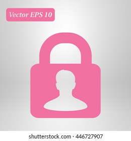 User login or authenticate icon. Flat design style. Vector EPS10.