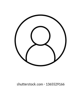 User login or authenticate icon, human person symbol.
