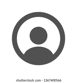 User login or authenticate icon, human person symbol.