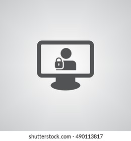 User login or authenticate icon illustration isolated vector sign symbol
