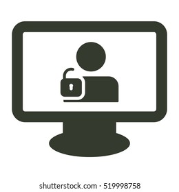 User login or authenticate icon illustration isolated vector sign symbol