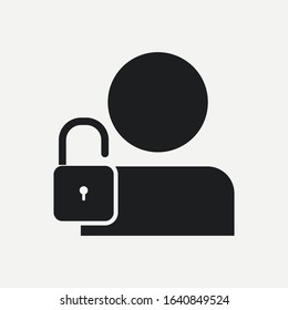 User login or authenticate icon isolated on white background. Vector illustration. Eps 10.