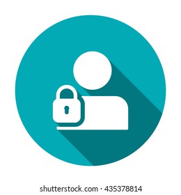 User login or authenticate icon isolated vector flat design