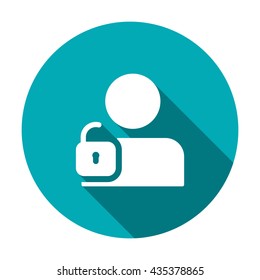 User login or authenticate icon isolated vector flat design