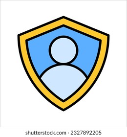 User login or authenticate icon. Personal protection icon. Internet privacy protection icon. vector illustration on white background