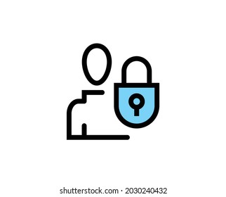 User Login Or Authenticate Icon, Vector. Personal Protection Icon. Internet Privacy Protection Icon. Password Protected. Security Key Pad. Account. Connect
