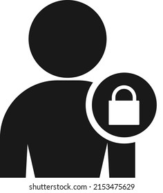 User Login Or Authenticate Icon, Vector. Personal Protection Icon. Internet Privacy Protection Icon. Password Protected. Security Key Pad. Account. Connect