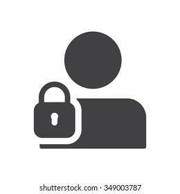 User login or authenticate icon, vector.