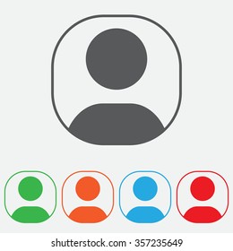 User login or authenticate icon, vector. Connection icon. color button.