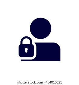 User login or authenticate icon, vector, flat design style