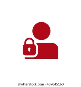 User login or authenticate icon, vector, flat design style