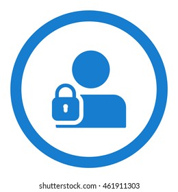 User login or authenticate icon, vector, flat design style