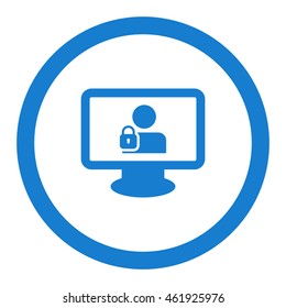 User login or authenticate icon, vector, flat design style