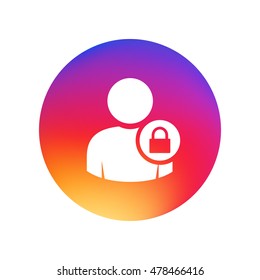 User login or authenticate icon, vector. Personal protection icon. Internet privacy protection icon. Password protected. Security key pad. Account. Connect