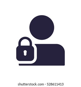 User login or authenticate icon, vector, flat design style