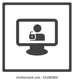 User login or authenticate icon, vector, flat design style